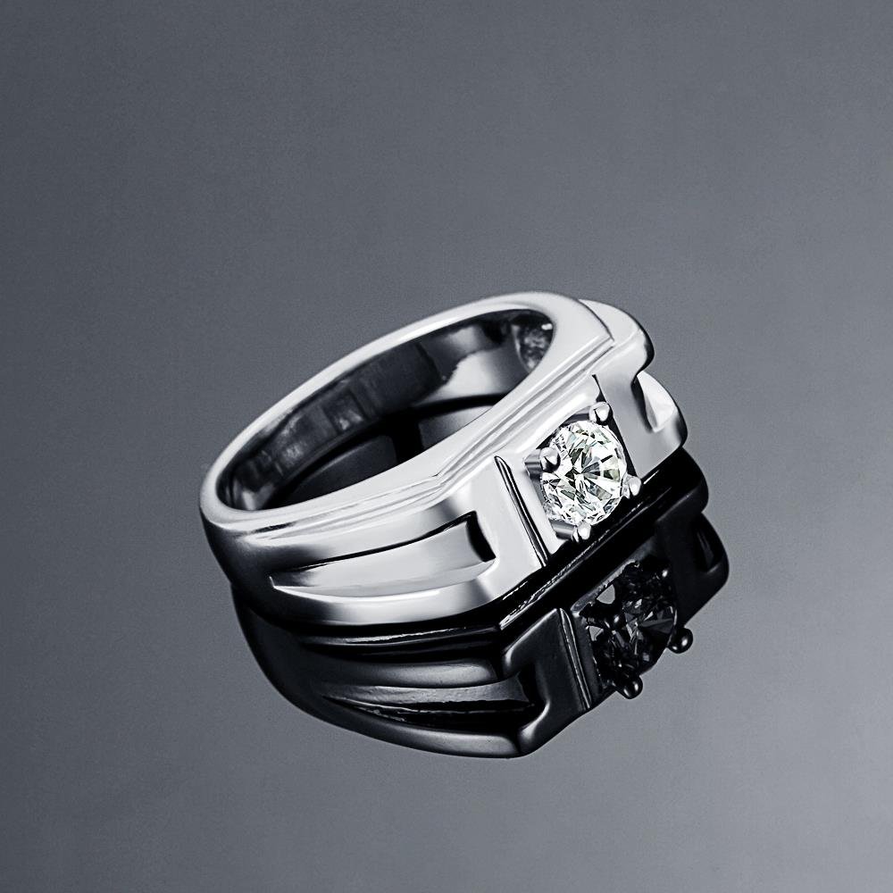 Crystal Proposal Engagement Band Ring